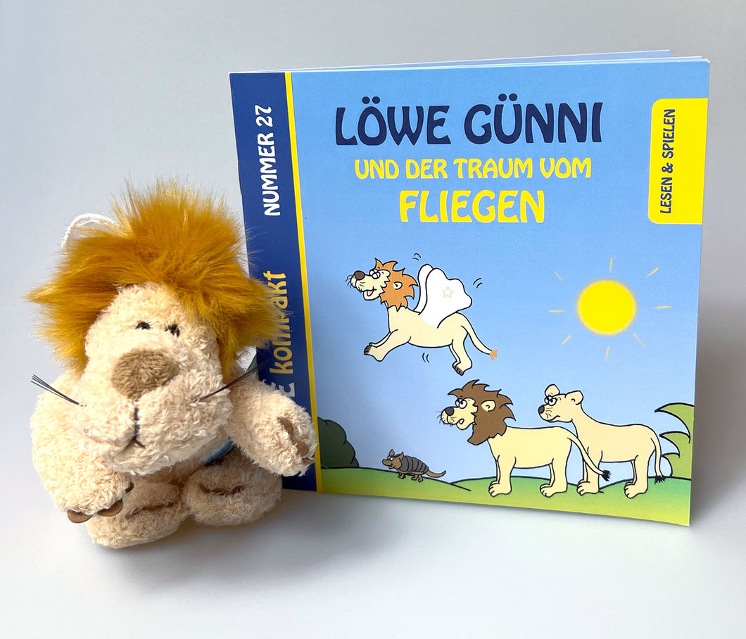 Löwe Günni und der Traum vom Fliegen - Kompaktbuch plus Mini-Kuscheltier