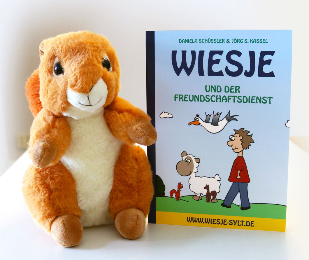 Wiesje und der Freundschaftsdienst - Kinderbuch + Kuscheltier Eichhörnchen Hermann