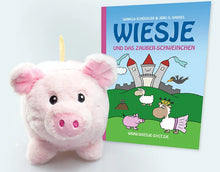 Lade das Bild in den Galerie-Viewer, Märchen-Komplettpaket: Wiesje und das Ei(n)-Horn + Wiesje und das Zauber-Schweinchen - 2 Bücher plus 2 Stofftiere
