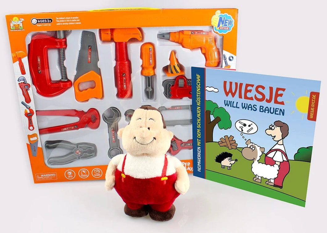 Wiesje will was bauen + Spiel-Werkzeug + Heimwerker Claus
