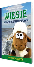Lade das Bild in den Galerie-Viewer, Wiesje und die Gefahr im Watt + Plüschtier Schweinswal Vicky + Malbuch als GESCHENK
